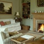 variant of applying a beautiful decor of a living room with a fireplace photo