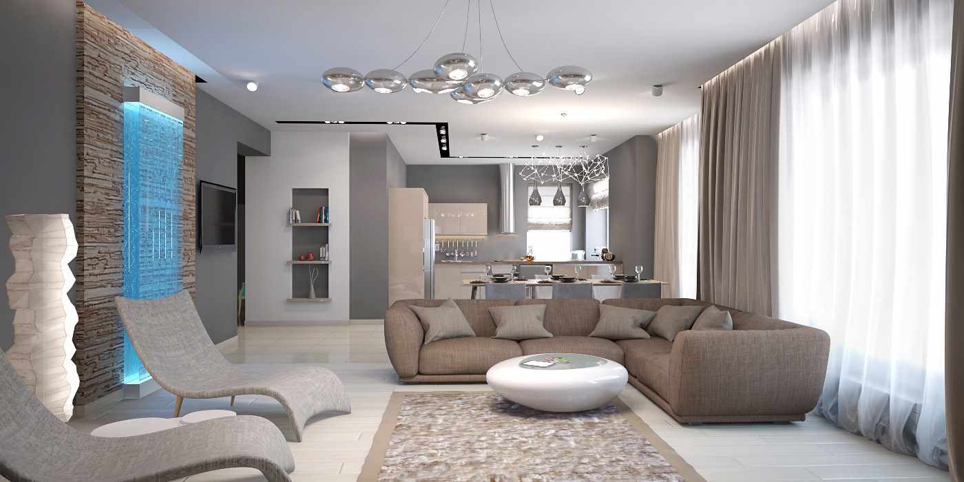idea menggunakan hiasan luar biasa ruang tamu dalam gaya minimalis
