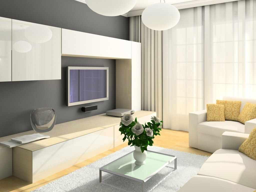 Et eksempel på en lys indretning af en stue på 19-20 kvm
