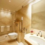 An example of a beautiful design of a bathroom with tiling