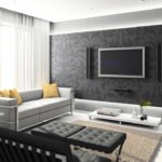 alternativet att använda en lätt design av ett vardagsrum i stil med minimalismfoto
