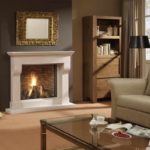 example of applying a bright style of a living room with a fireplace photo