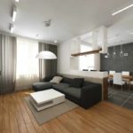variante di applicare un interno luminoso di un soggiorno nello stile di un minimalismo fotografico