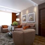 l'idea di un luminoso soggiorno interno 19-20 mq