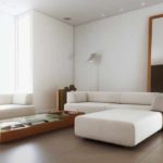 Lehetőség egy gyönyörű dekorációval a nappali szobájába a minimalizmus kép stílusában