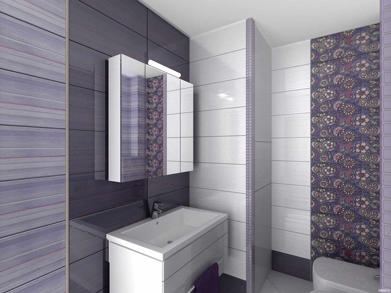 ideja par gaiša stila vannas istabu ar flīzēm