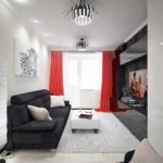 verzia krásneho dizajnu obývacej izby 16 m2 foto