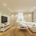 nápad svetlý dizajn obývacej izby 16 m2 fotografie