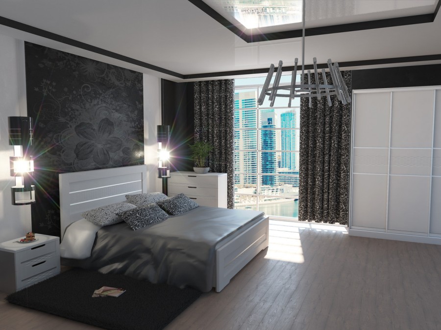 Modernas guļamistabas dizains 2018