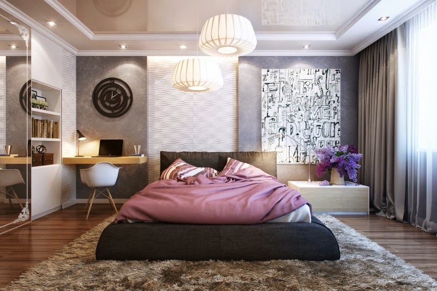 design of a modern bedroom for a couple