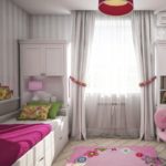 L’interior de l’habitació infantil en tons grisos