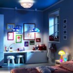 Il·luminació de l'habitació dels nens a la nit