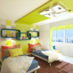 Design of a kids room with a balcony