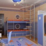 Παιδικό δωμάτιο σε μπλε αποχρώσεις