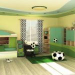 Design delle stanze per un giovane calciatore