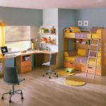 Design a modern bedroom for two children