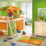 Design de pat pentru copii în stil de joacă