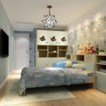Design of a children's bedroom in pastel colors