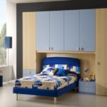 Blue bed in a boy's bedroom