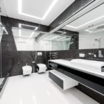 Style futuriste de conception de la salle de bain