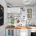 Industrial style kitchen in white