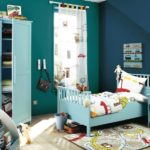 All shades of blue in the design of the room