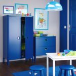 Blue furniture made of environmentally friendly plastic