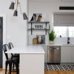 Minimalistic interior of the kitchen of a private house