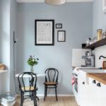 Mutfak iç mavi duvarlar