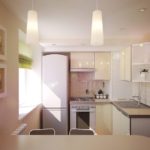 Проектирайте малка кухня с хладилник