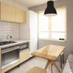 Interiorul bucătăriei în stil minimalist