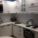 Photo of a real white kitchen in Khrushchev