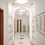 Bright lighting of a narrow corridor