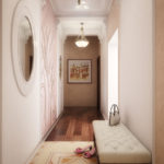 Nội thất của một hành lang kéo dài theo phong cách cổ điển