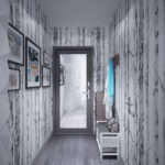 Corridor design in gray shades