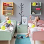 Separace barev v dětském pokoji pro heterosexuální děti