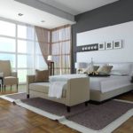 Modern stílusú hálószoba-nappali