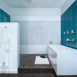 Minimalistisk design av ett modernt badrum