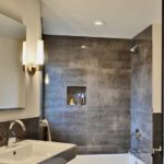Porcelain tile for wall lining in the bathroom