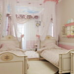 Klasický styl dekorace místnosti pro mladé princezny