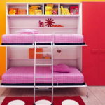 Folding beds for two children