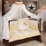 Tulle canopy on crib