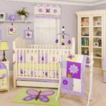 Purple color in the design of the room for the child