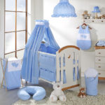 Blue Canopy Crib