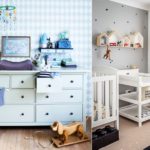 Dressoir voor babykleding in de babykamer