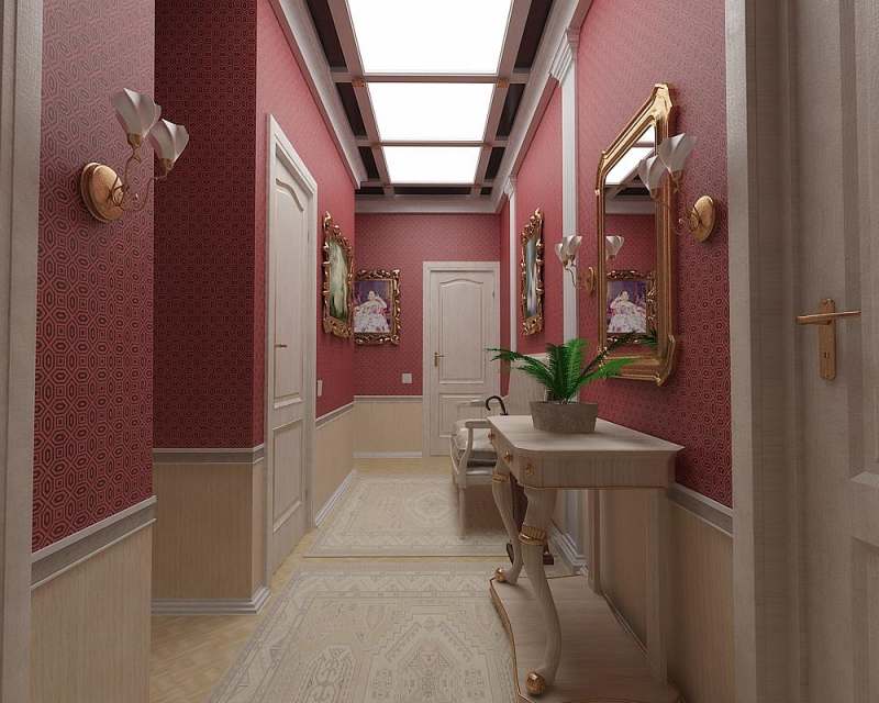 Klasiskā stila koridora dizains