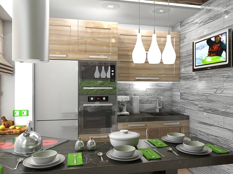 Fashionable eco-style kitchen design
