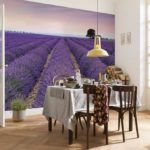 Provence tarzı mutfak dekorasyonu için lavanta alan