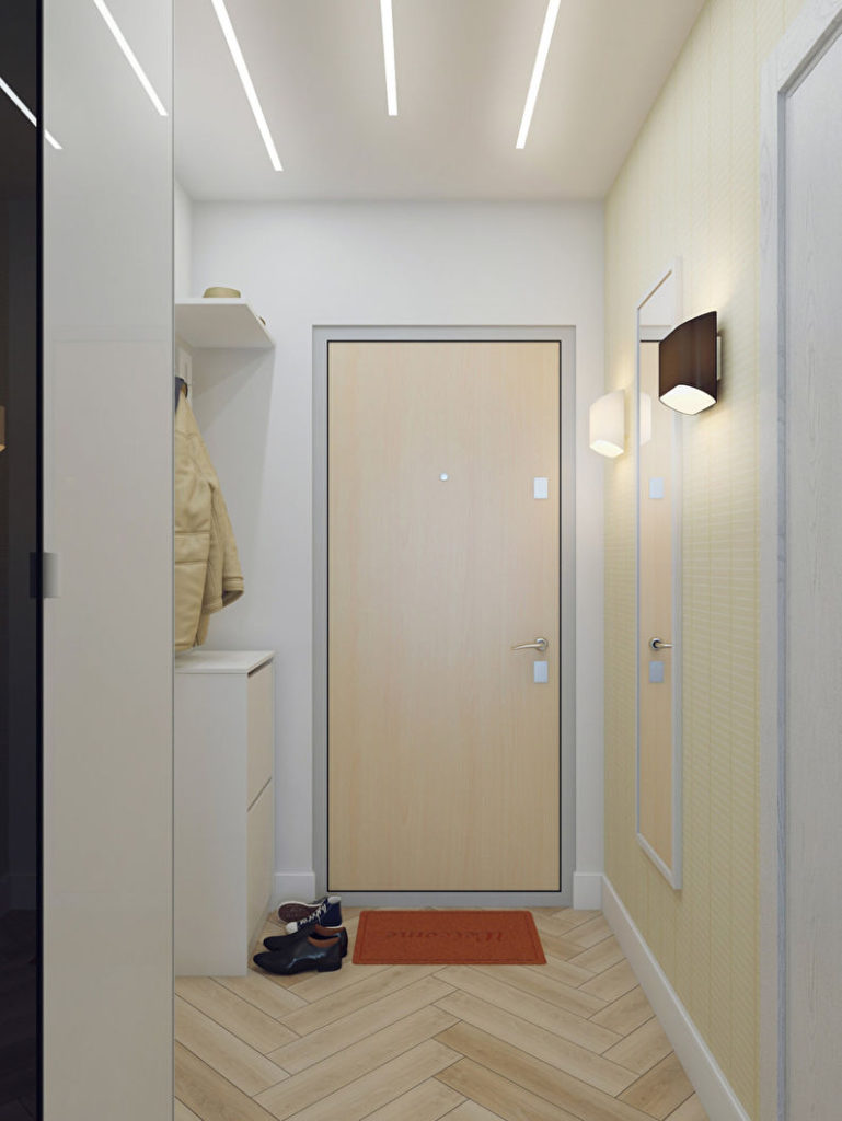 Correct lighting in a windowless corridor