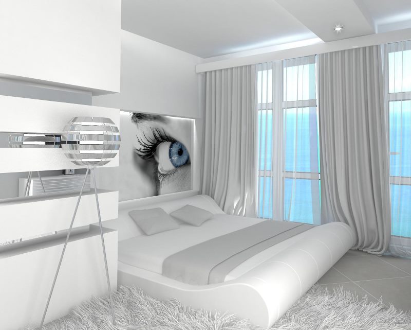 Fantastico design camera da letto-soggiorno in stile bionico